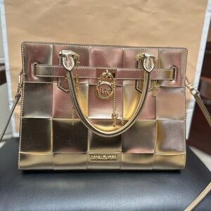 Michael Kors Metallic Gold Satchel
